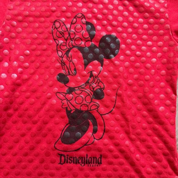 Disneyland Parks Minnie Mouse Red Black Shirt Girls Medium - Picture 3 of 6